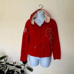 Hard Rock Cafe Sweatshirt Foxwoods Medium Wine Red Cute Hoodie